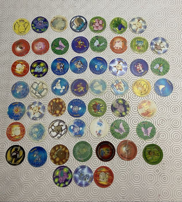 Pokémon Tazos sticker, league, voa e tazos 1, 2 e 3