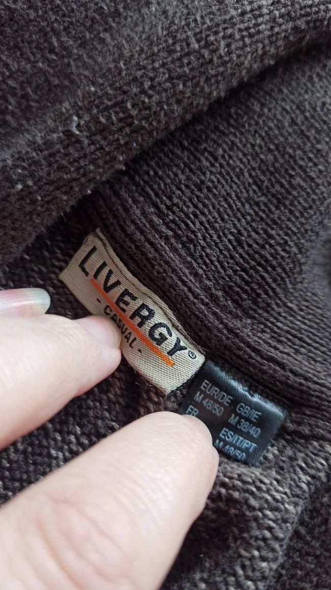 Sg Sweter męski M , L Livergy , brązowy swete męski M , L elanż