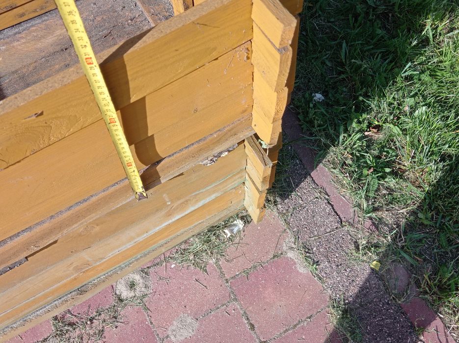 OKAZJA Donica drewniana 80x35x30 ogrodowa komplet 2 sztuki