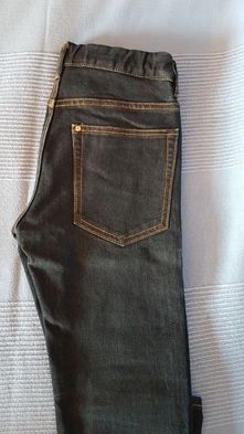 Jeansy H&M 152 skinny fit chłopiec ciemny granat