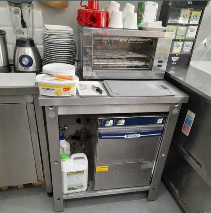 Bancada inox apoio torradeira ou forno