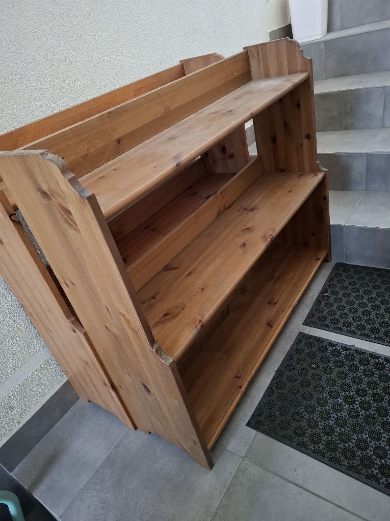 Ikea leksvik regał drewno