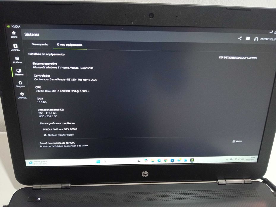 Portátil Gamer HP Omen