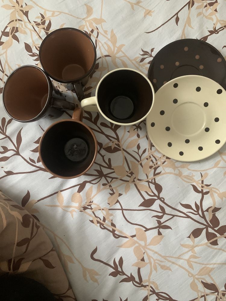 Набір для кави 2 тарілочки 4 чашечки