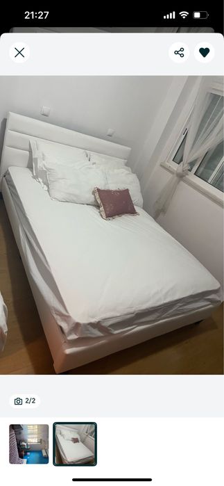 Cama casal esta super nova usada so 20 dias