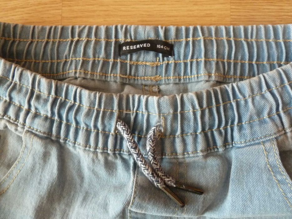 spodnie jeans na gumie reserved r. 164, nowe