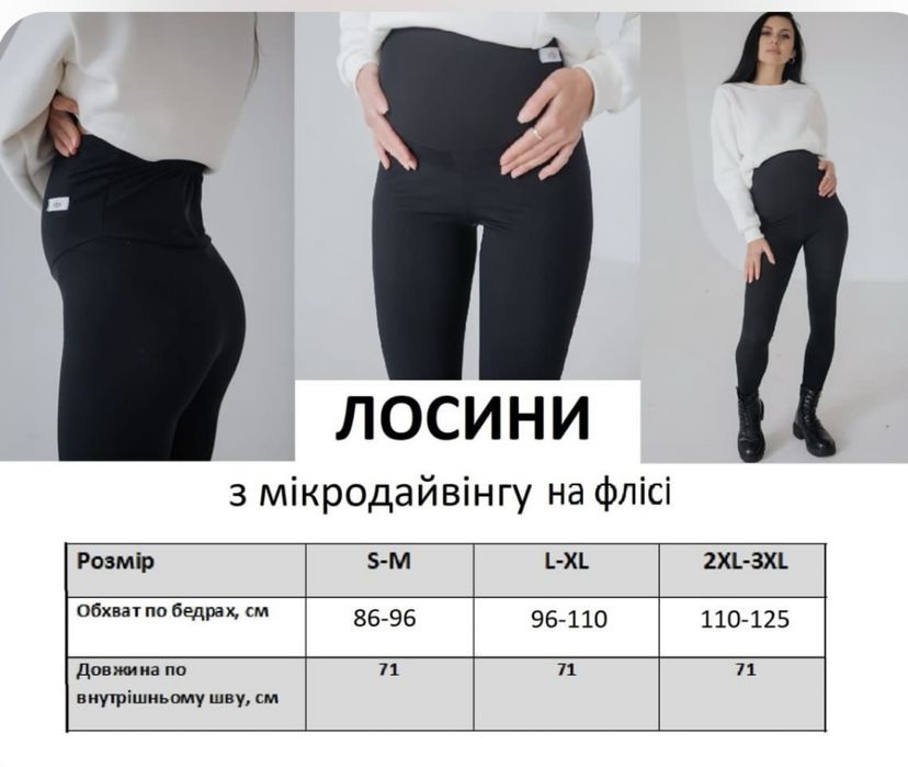 Утеплені легінси для вагітних та худі для годування Happy Nenia