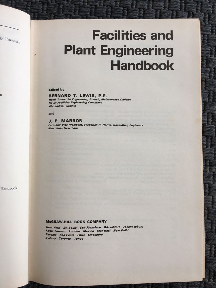 Facilities and Plant Engineering Handbook