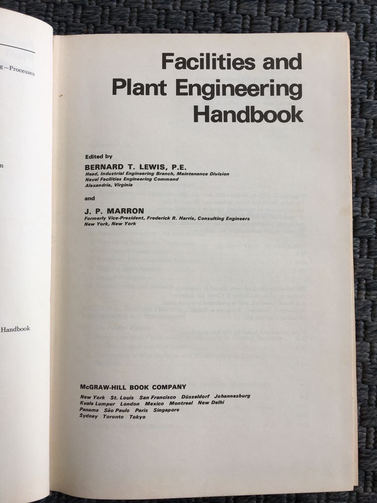Facilities and Plant Engineering Handbook