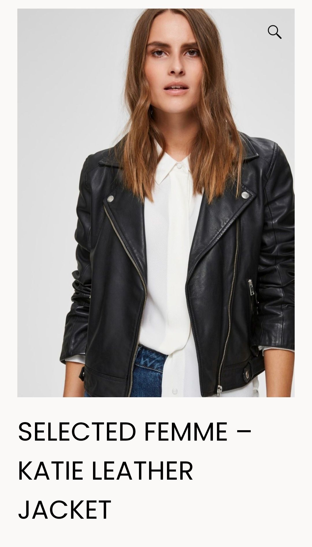 Damska kurtka skórzana Selected Femme jacket