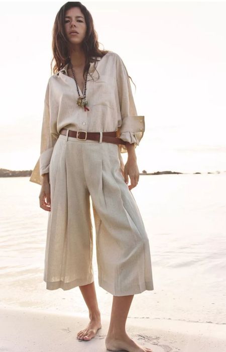 Шорти бермуди Zara льон M 38 40 L