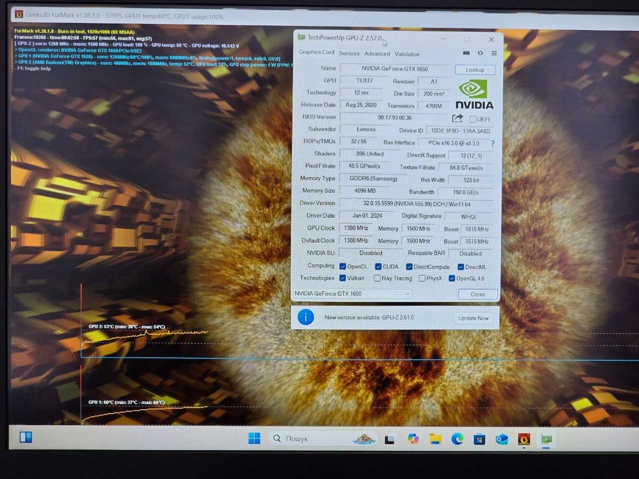 Игровой ноутбук Ryzen 5 5600h gtx 1650 4gb 512gb ssd + мышь + сумка