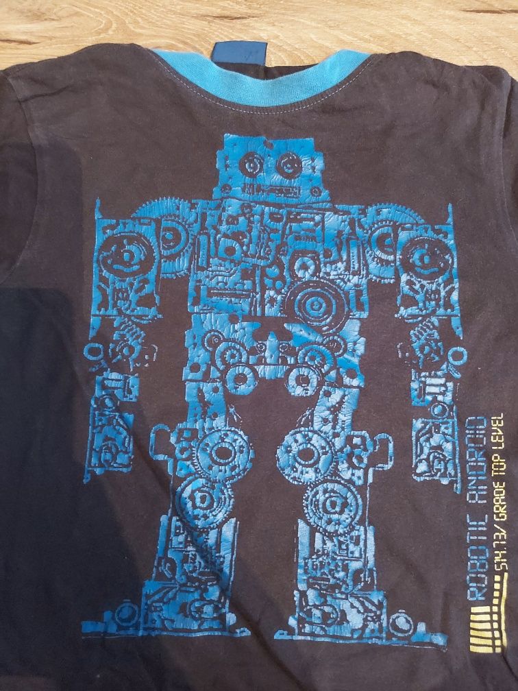 Czarna koszulka z robotem Cherokee na ok 5-6 lat