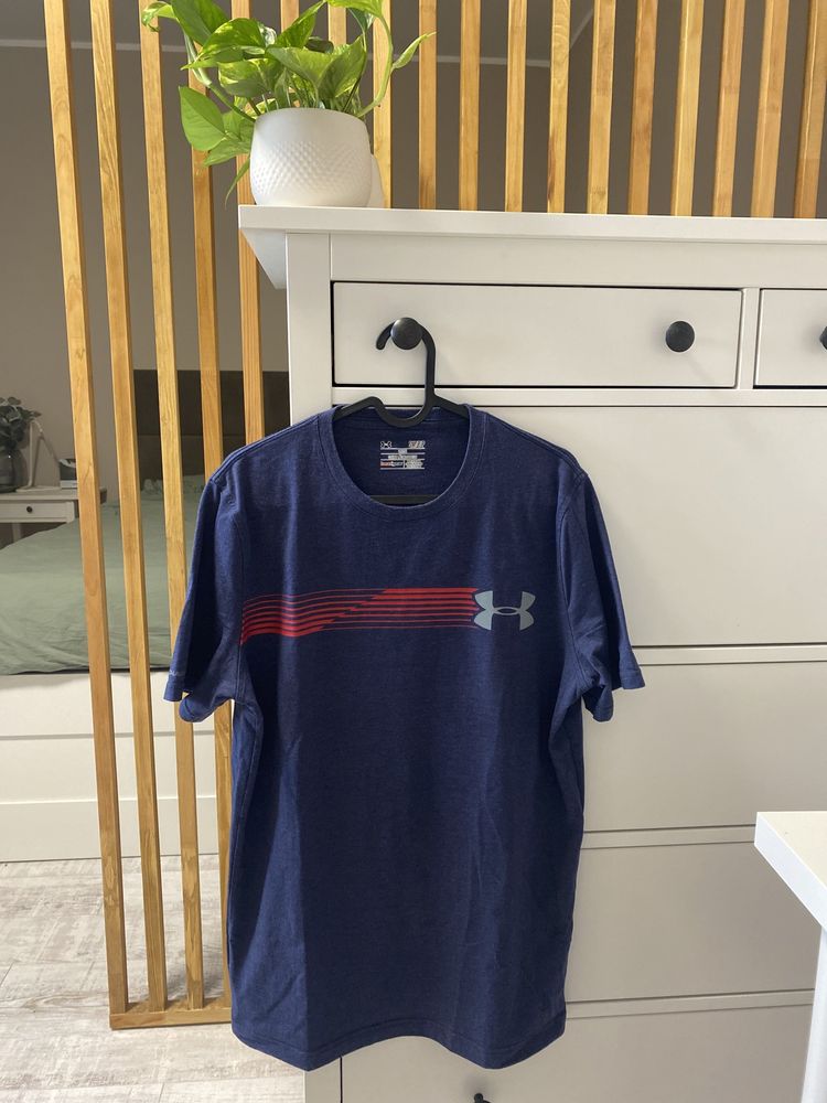 Granatowa koszulka Under Armour męska S/M t-shirt