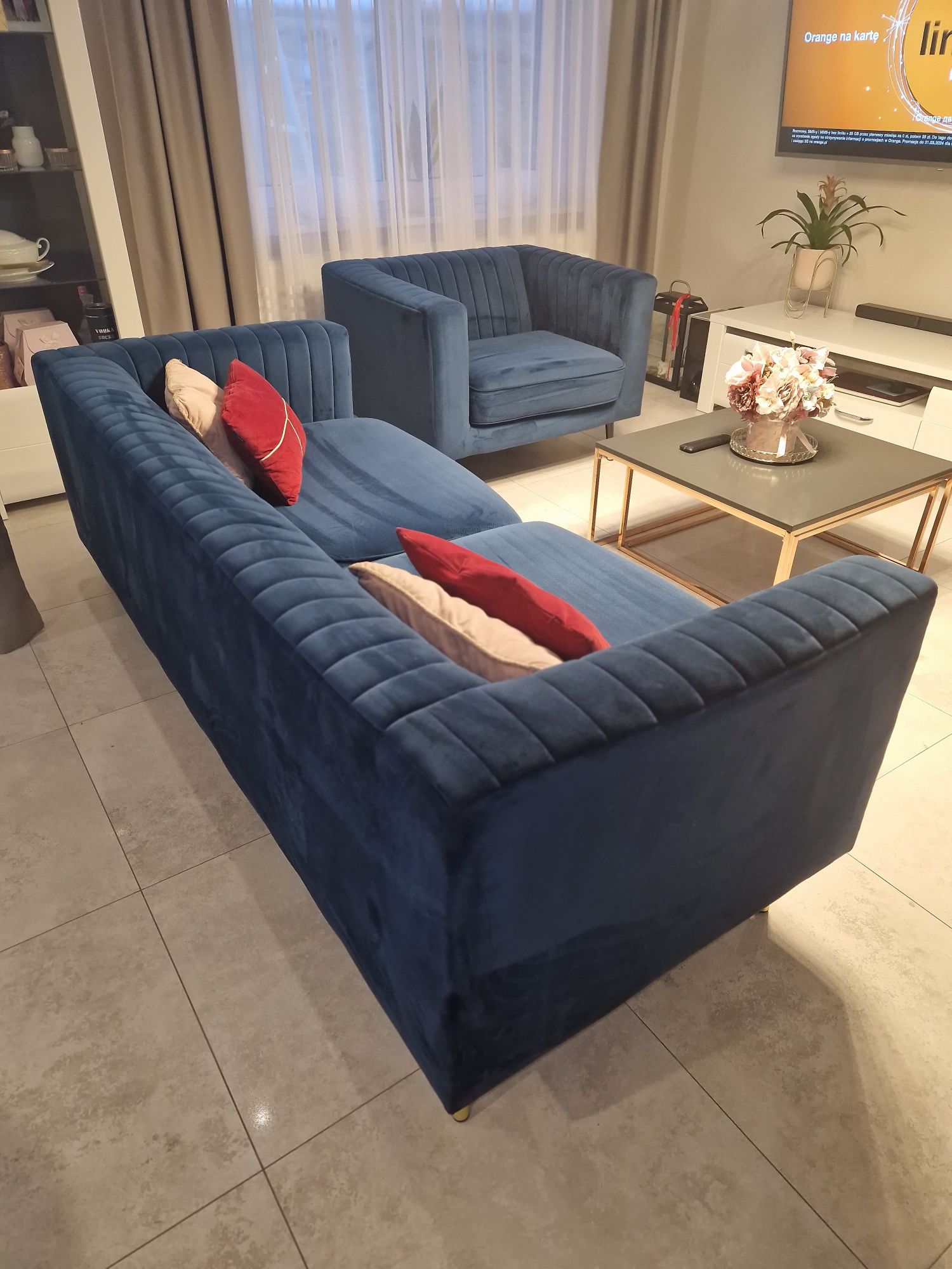 Elegancka sofa +fotel