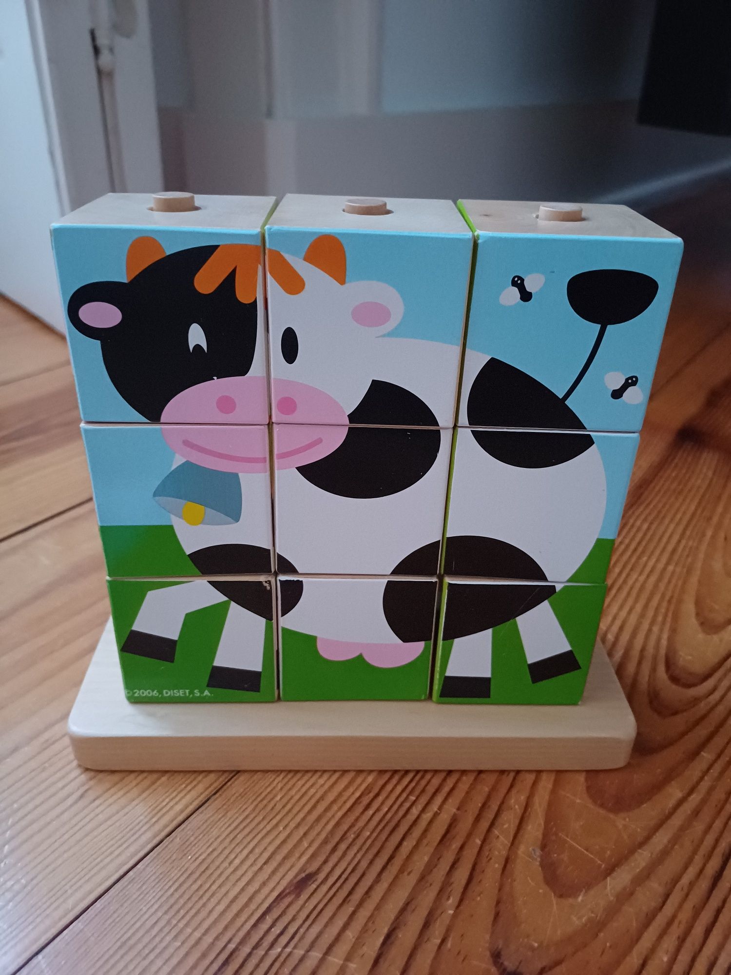 Puzzle 3D Goula 3+ anos com 9 cubos de enfiar