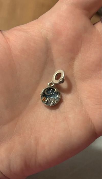 Charms podwójny - góry/noc pod gwiazdami