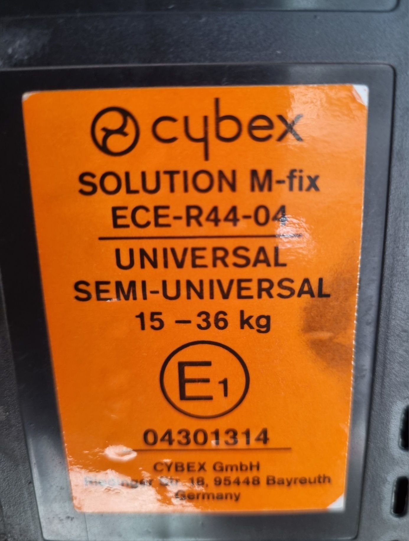 Cybex solution M-FIX 15-36 kg isofix