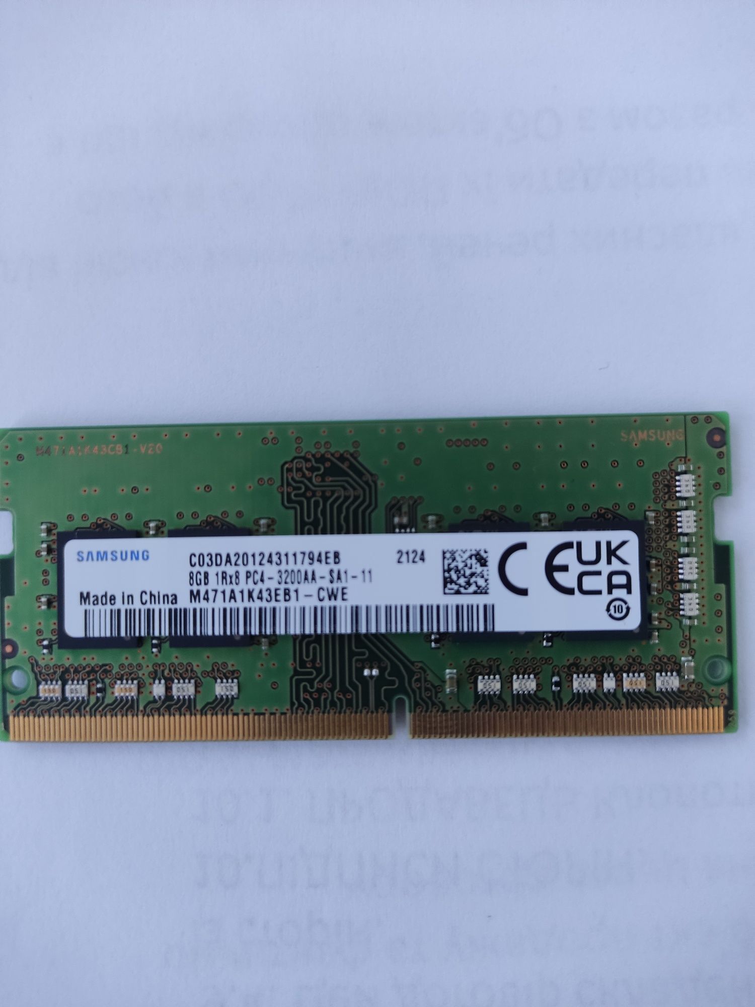 Оперативна пам'ять Samsung 8GB DDR4 3200 МГц