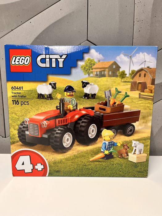 Lego City 60461 Czerwony traktor z przyczepą i owcą