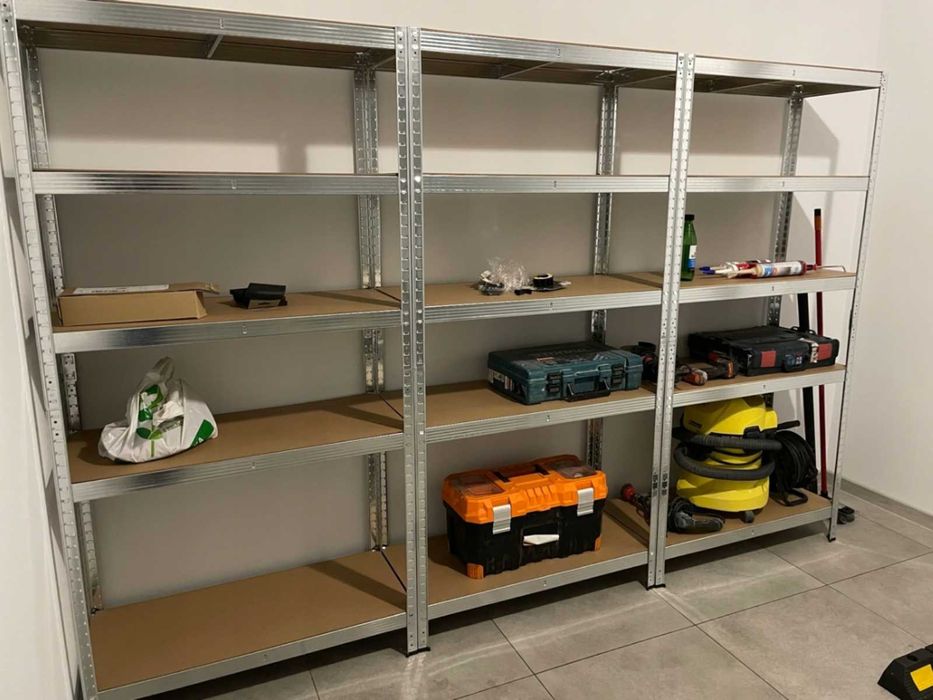 NOWY Regał Magazynowy Metalowy 2w1 do Garażu 5 Półek 180x90x40cm