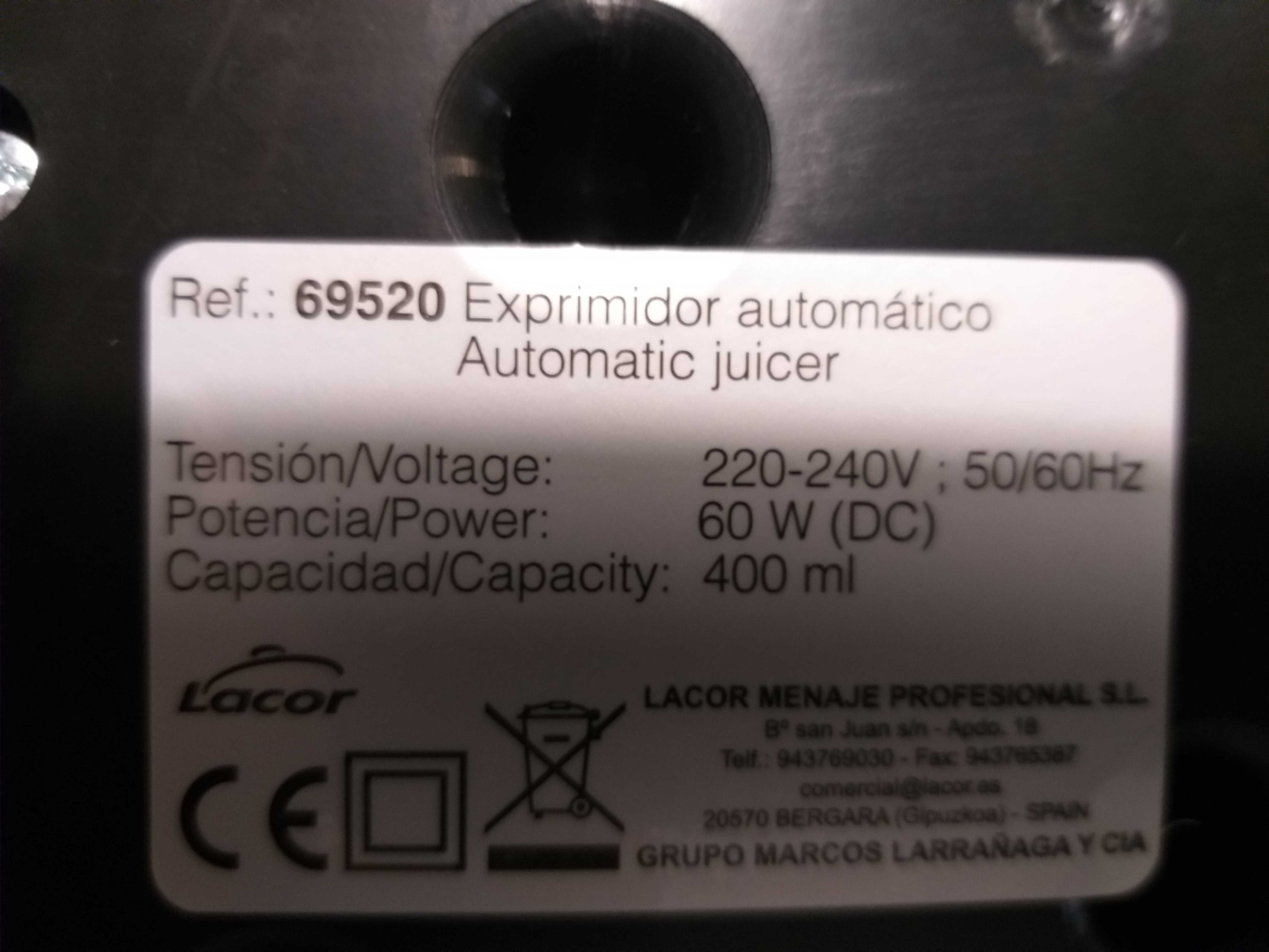 Lacor 69520 elektryczna wyciskarka do cytrusów