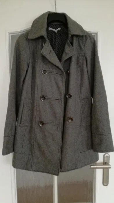 Płaszcz szary Bershka, wiosna/jesień/zima, rozm. S 36.