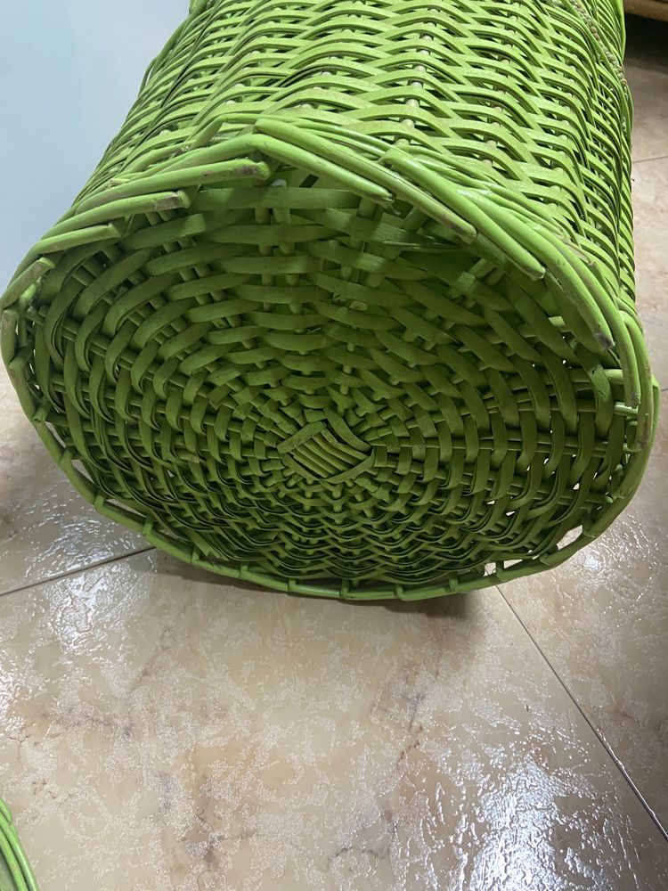 Cesto de verga cor verde claro