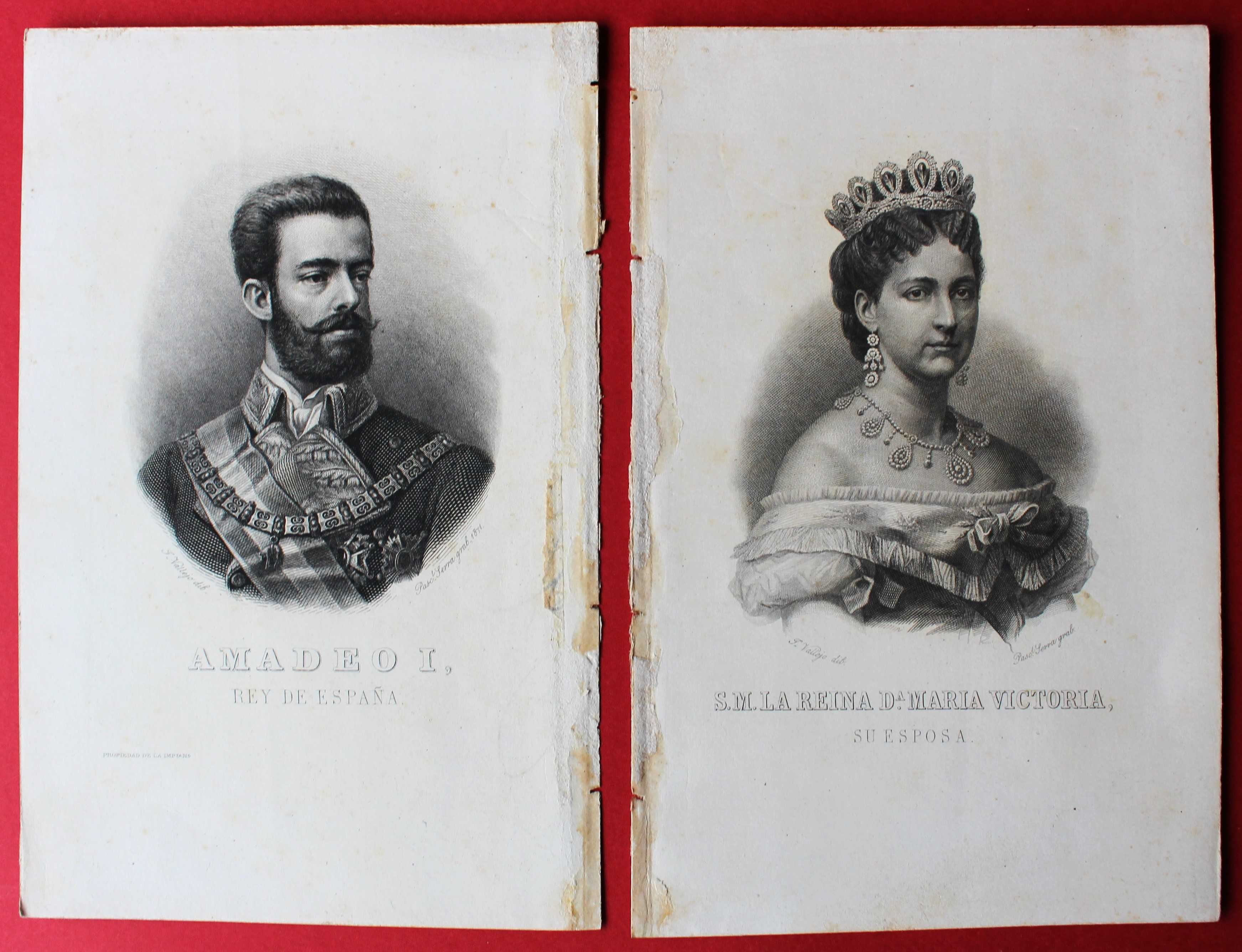 ESPANHA REI AMADEO I E ESPOSA RAINHA D. MARIA VICTORIA