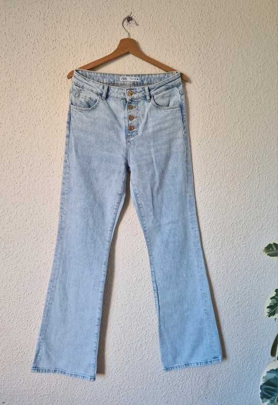 ZARA jeansy spodnie dzwony M 38