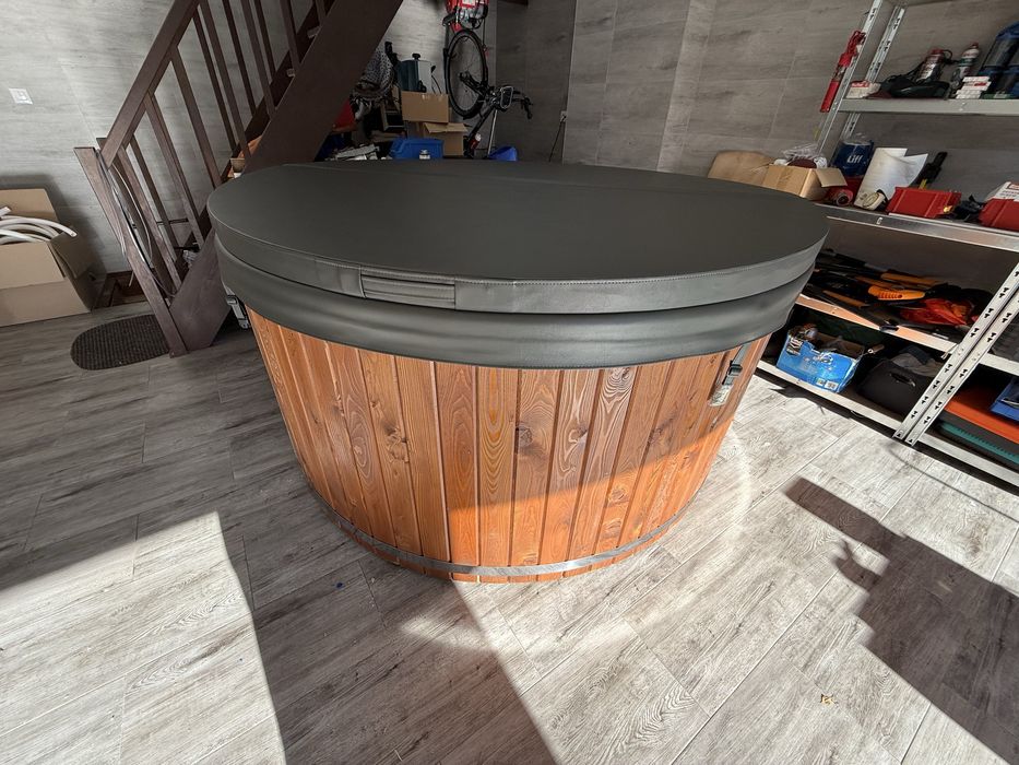 Balia Ogrodowa Jacuzzi Bania Goraca Beczka Opalana Drewnem Filtr