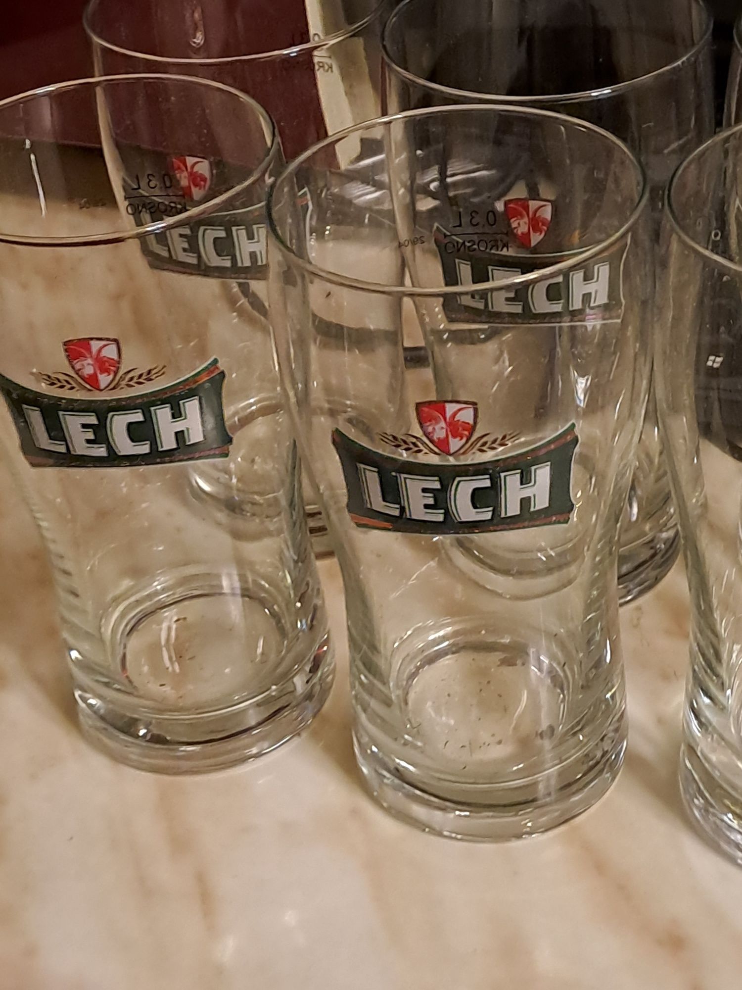 Zestaw 6 szklanek Lech 0.3 L