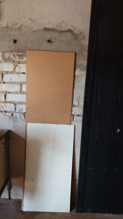 ДСП 235×60 чорні — меблеві плити б/у  + дверці в подарунок!