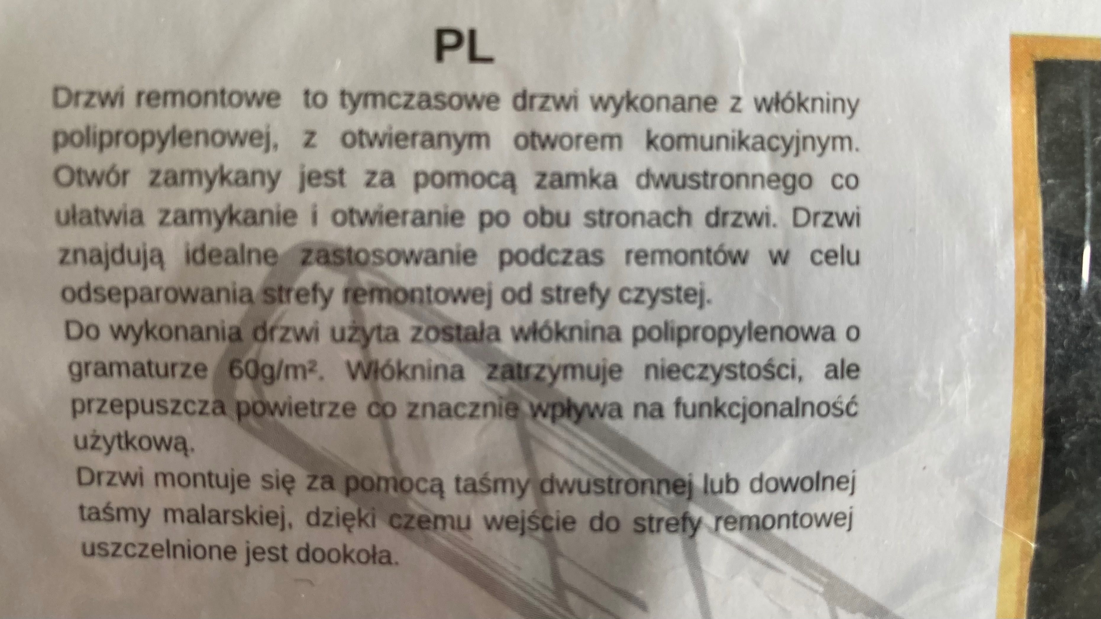 2szt Drzwi remontowe 220x110cm