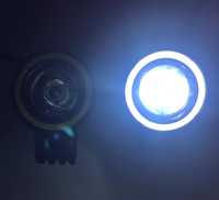 Lampa dzienna + halogen Motocyklowa 3 tryby świecenia średnica 5,5 cm