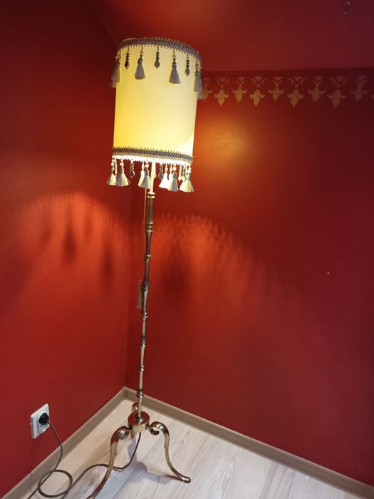 Lampa stojąca złota