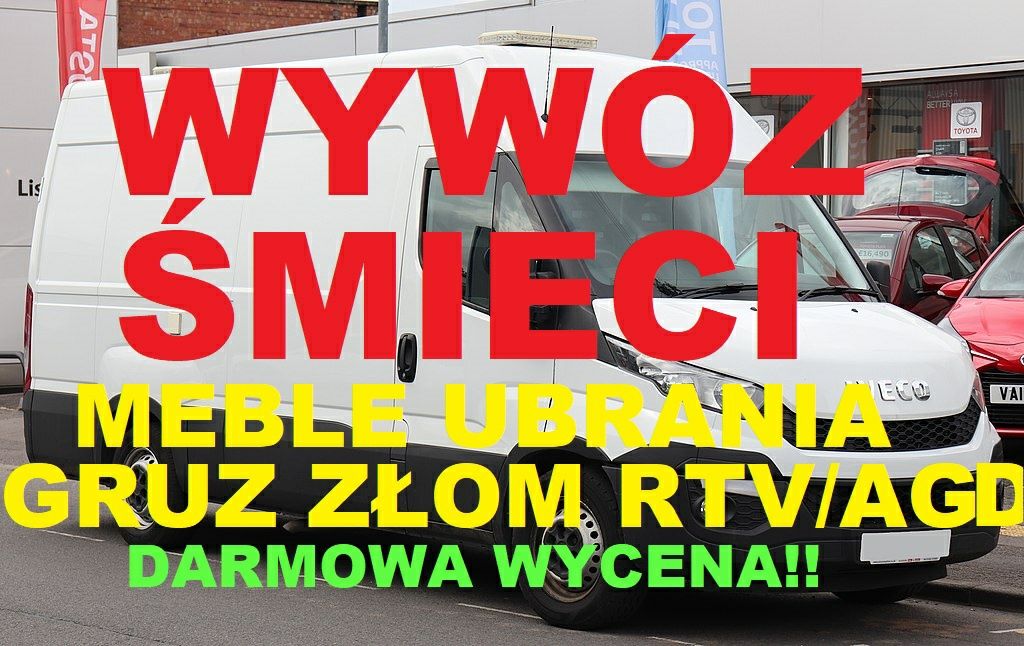 WYWÓZ ŚMIECI NA WYSYPISKO utylizacja mebli/gruzu/agd Sprzątanie piwnic