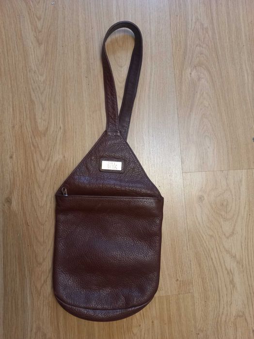 Мужская новая кожаная сумка - бананка через плече THE sak.