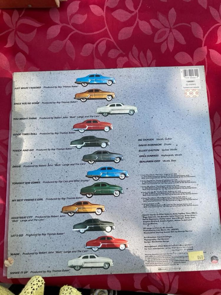 The Cars Album Vinil , Greatest Hits Original 1985