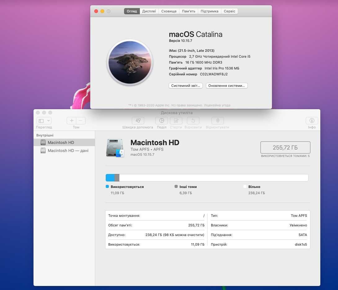 Apple iMac 21.5 16/256 SSD/ Late 2013/ Iris Pro (!!МАЄМО АСОРТИМЕНТ!!)