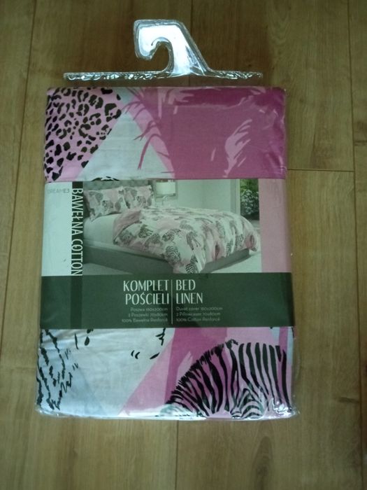 Pościel różowa w żyrafy ro 200cm