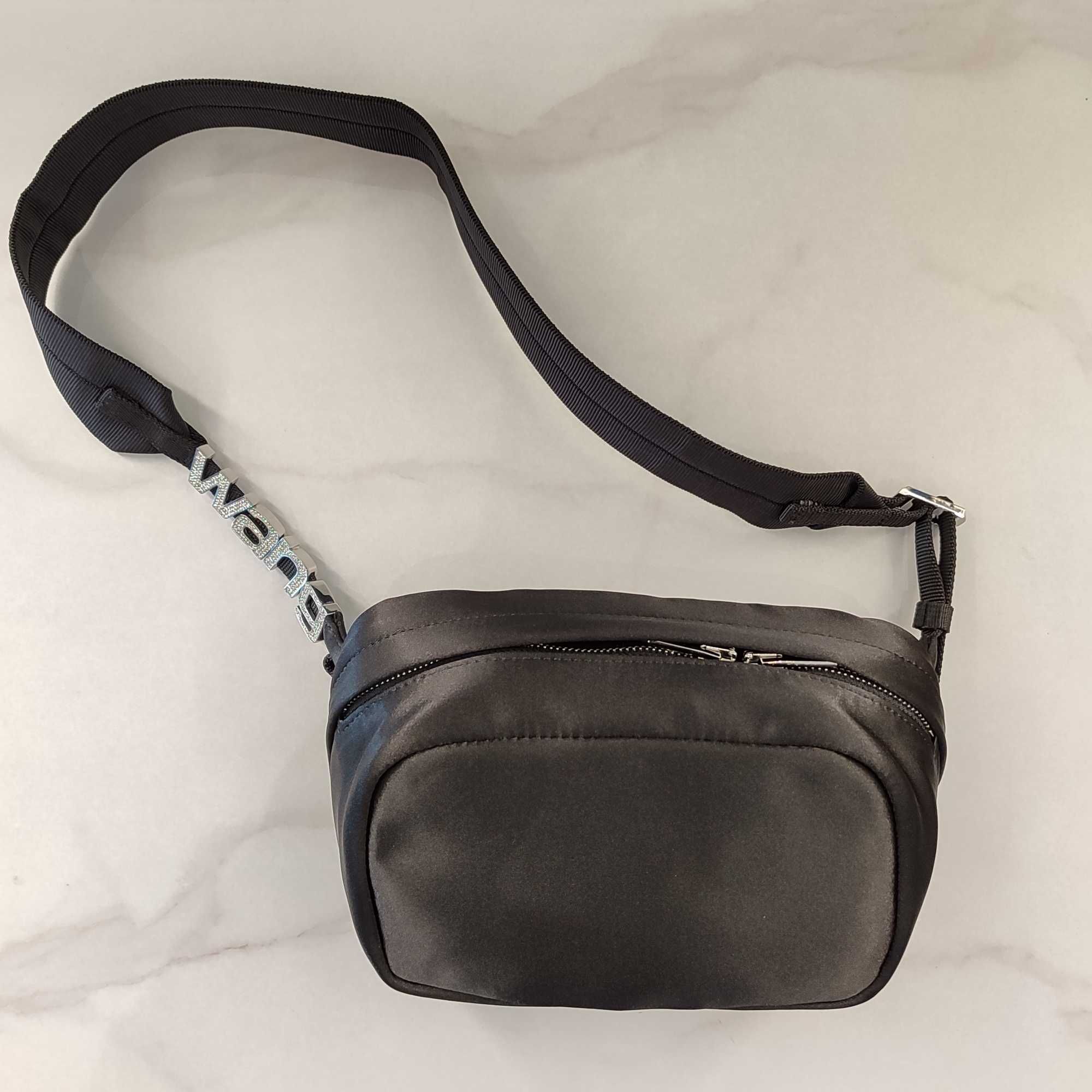 Сумка Alexander Wang Heiress Crossbody Satin Bag Black