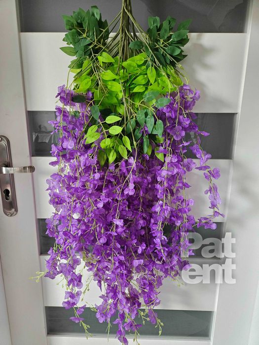 Wisteria fioletowa glicynia sztuczna girlanda dekoracja 12 sztuk