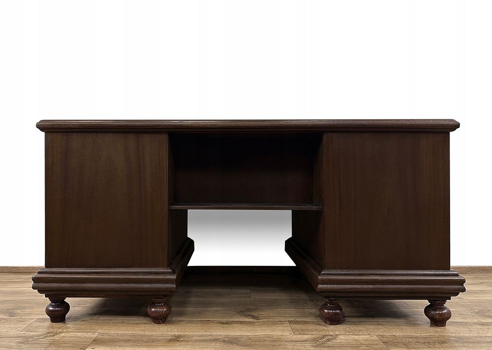 SEJF BIURKO z sejfem antyk UNIKAT rzeźbione anioły dwustronne GABINET.