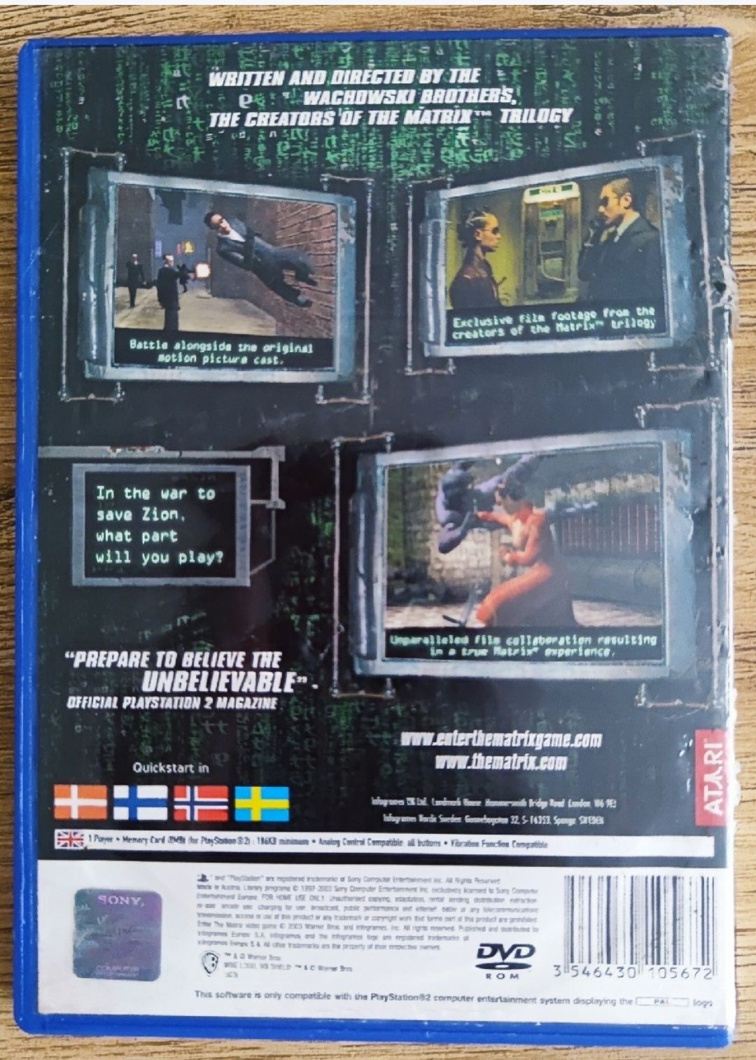 Pudełko Enter the Matrix PlayStation 2 (PS2)