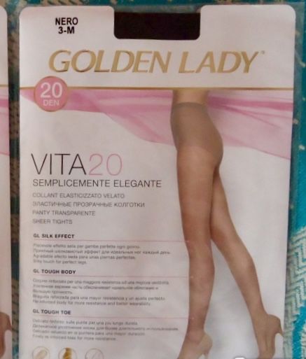 Колготки капроновые черные 20 den Golden Lady