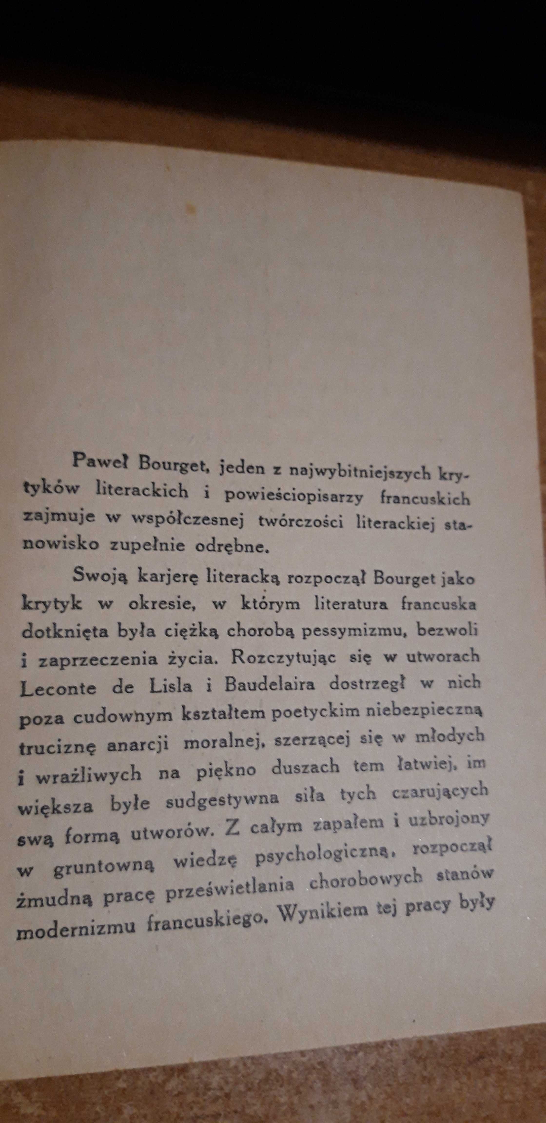 SENS  ŚMIERCI -Paweł  Bourget-  Warszawa 1925, oprawa, bdb