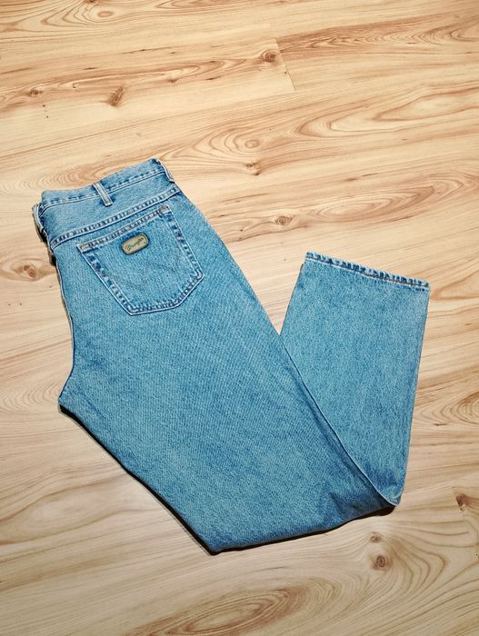 Niebieskie Męskie Spodnie Jeansowe Dżinsowe Wrangler Texas
