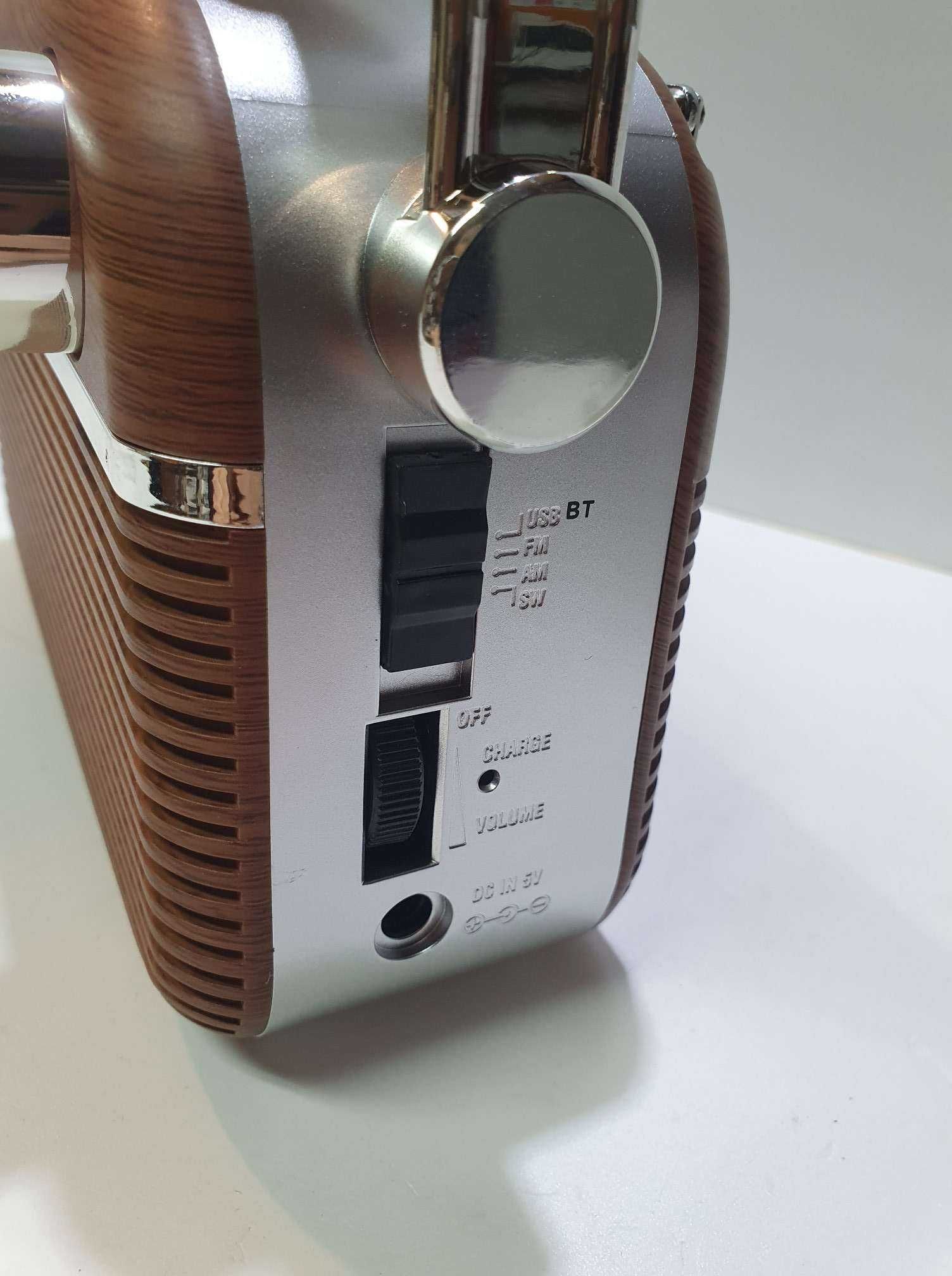 NOWE radio retro przenośne NIDA akumulator USB/SD/BT Lombard Madej
