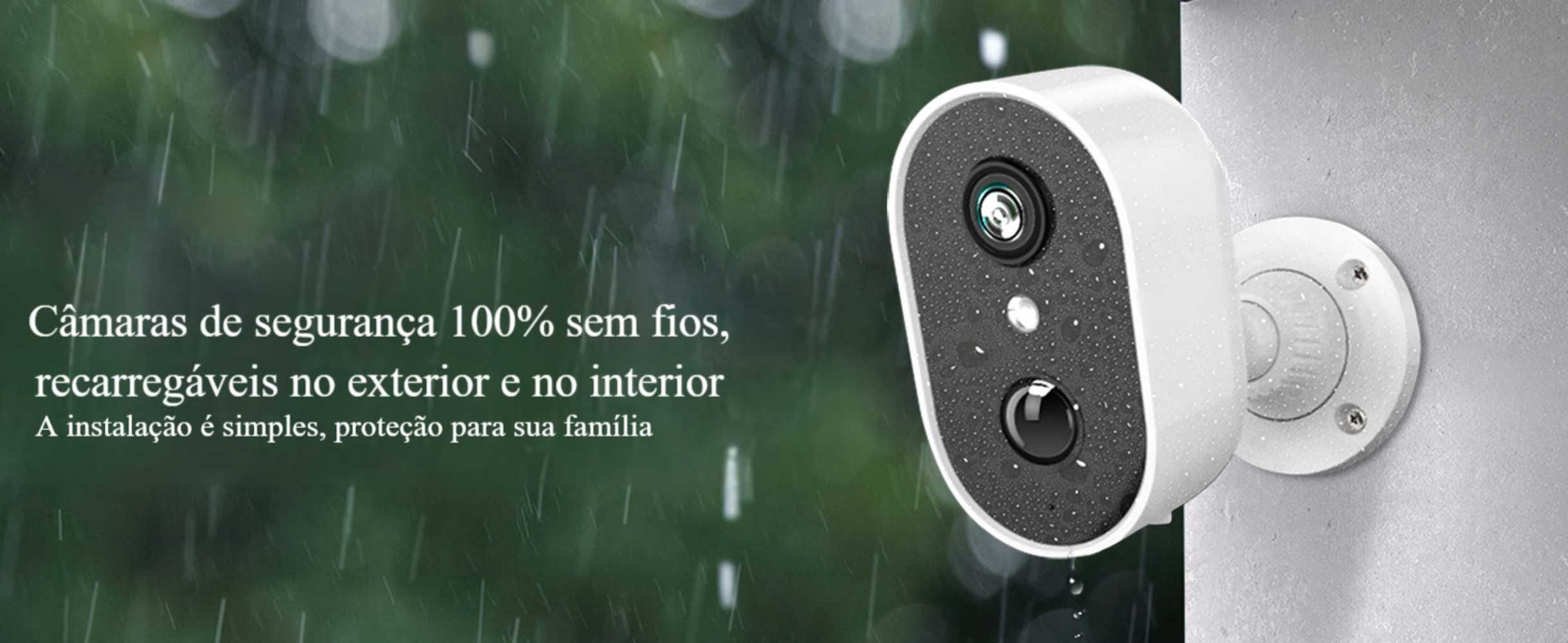 Câmara Vigilância/FullHD/WiFi/Exterior/Interior/Sem Fios/Bateria